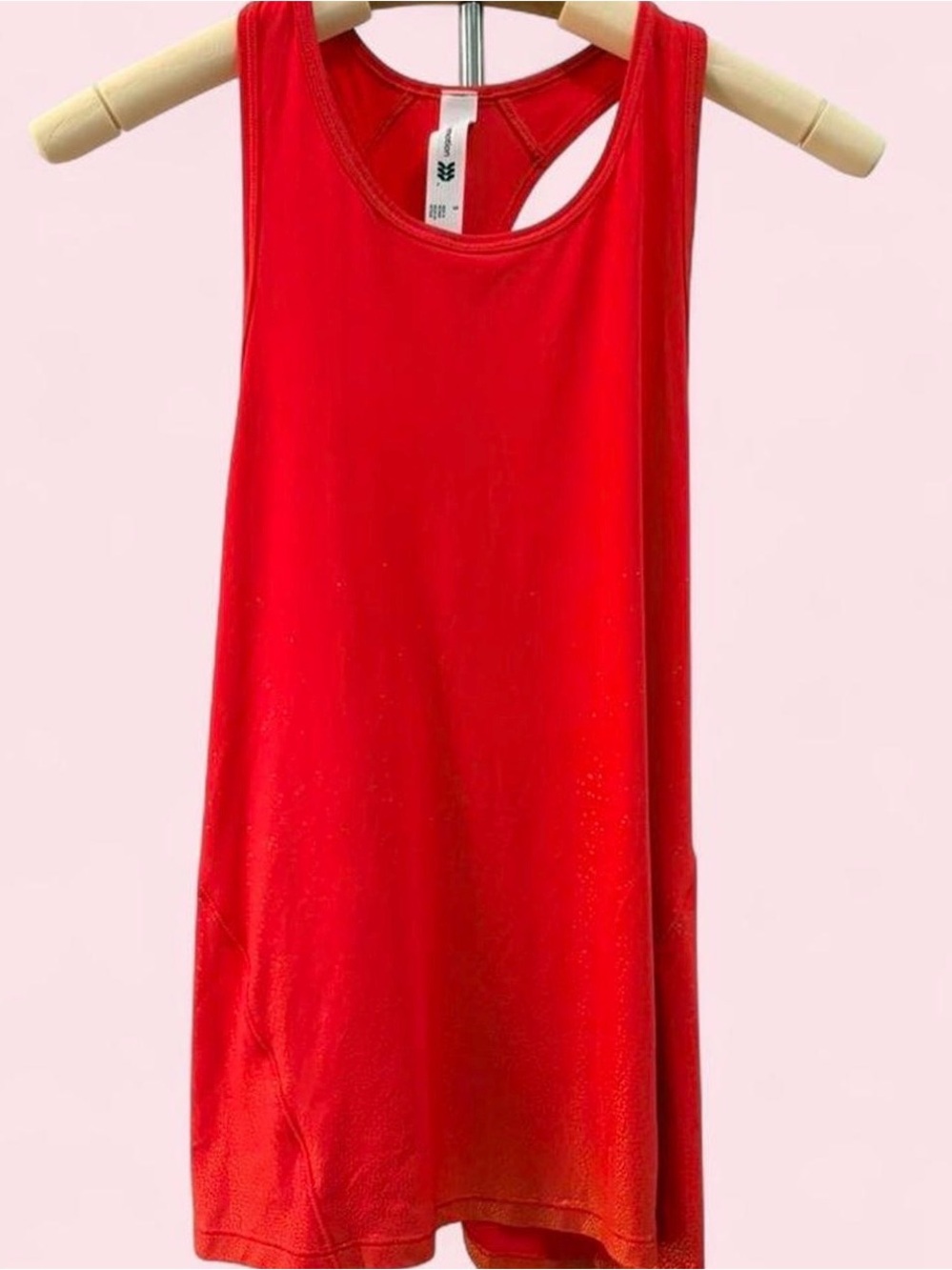 Red Razorback Athletic Tank with Gold Sparkle Accents